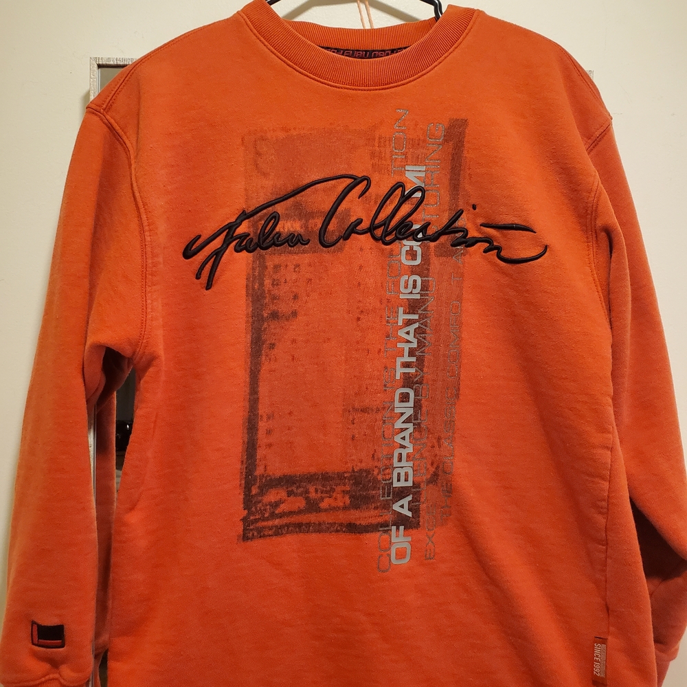 FUBU Orange Graphic Sweatshirt